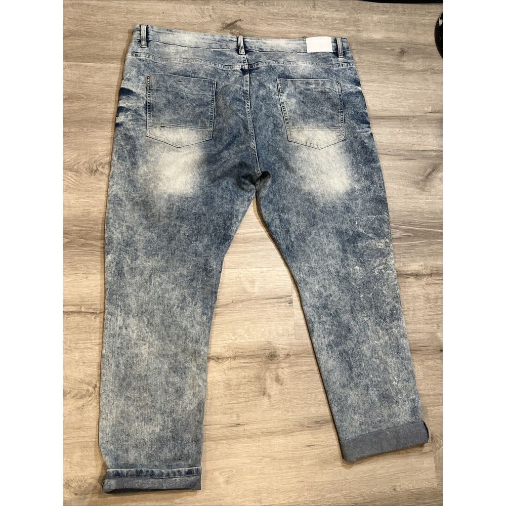 South Pole Jean Skinny Blue Denim Fade Wash Outdoor Casual Distressed 46 x 32 - Picture 6 of 6